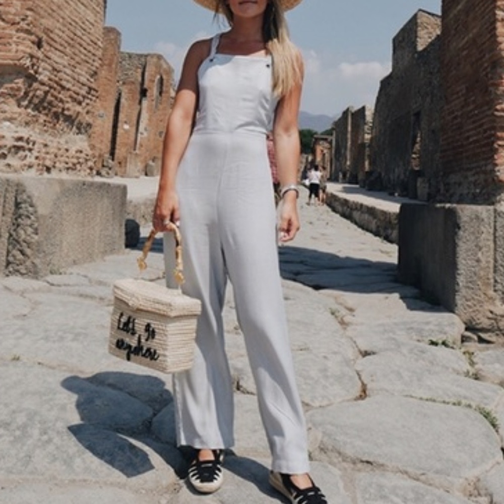 Wildfox Stripe Chambray Gene Romper Jumpsuit - Picture 5 of 6